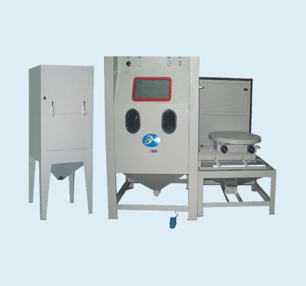 1212A手動臺車轉(zhuǎn)盤升降模具噴砂機